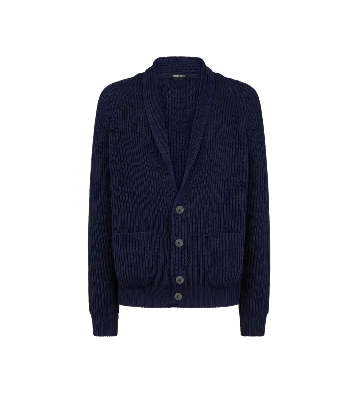 COTTON SILK SHAWL COLLAR CARDIGAN online